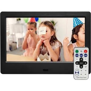 AMABOO 7 Pollici cornice digitale,cornice digitale foto schermo IPS,Slideshow elettronico a parete con riproduzione di foto/video/musica tramite USB o SD