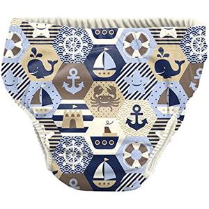 PSS! | Costume Contenitivo Bambino, Pannolino Costumino Neonato, Mare e Piscina, Stampa Sailor Boy, Taglia L, Made in Italy