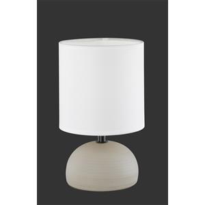 Trio Lighting LUCI LAMPADA DA TAVOLO BASE CERAMICA MEZZA SFERA CAPPUCCINO PARALUME BIANCO H. 23CM D. 14CM ATTACCO E14