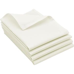ZOLLNER 4 strofinacci, canovacci da cucina, misto lino, 50x70 cm, bianco grezzo