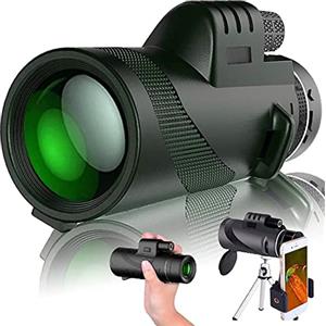 SweAtz Telescopio monoculare 80X100, cannocchiale bifocale HD monoculare ad alta potenza portatile impermeabile e antiappannamento, prisma BAK4 per birdwatching di animali campeggio turistico, supp