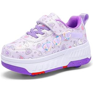 YongerYong Scarpe da Ginnastica per Bambini 2 in 1 con 4 Ruote Retrattili