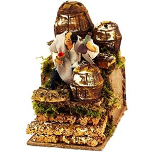 Joy Christmas Pastore per Presepe in Movimento 14 cm x 9 cm Il Bevitore di Vino