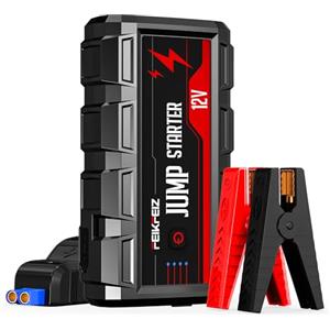 FEIKFEIZ Avviatore Batteria Auto, 5000A 22800mAh Avviatore Emergenza per Auto(Adatto a Tutti i Veicoli a Benzina o 8,0L Diesel) 12V,Avviatore di Emergenza, Jump Starter, con Torcia LED.