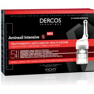 Vichy Dercos Aminexil Trattamento Anticaduta Uomo - 42 Fiale da 6 ml, Rinforza e Riduce la Caduta dei Capelli