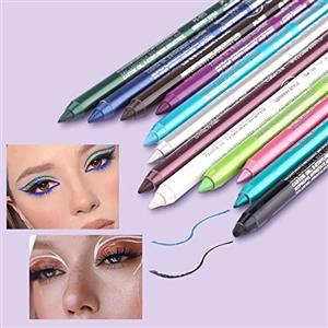 Riceel 12 Eyeliner Colori Ombre Penna, impermeabile, Eyeliner Neon Matt Glitter Kit colorato Donne Eye Liner Professionale Eye Make-up Set