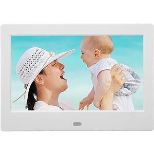 BROLEO HD Digital Photo Frame, ABS 800x480 Digital Photo Frame Multi-interfaccia 7 Pollice Schermo IPS per la Casa (spina UE)