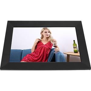 BROLEO Cornice per Foto Smart WiFi da 10,1 Pollici, Cornice per Foto Digitale con Cornice Ultra-stretta Schermo IPS da 10,1 Pollici con Rilevamento di gravità per Regalo (Spina europea)