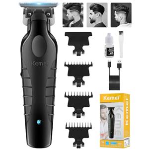 KEMEI 2299 Trimmer, Tagliacapelli Uomo Professionale, Macchinetta per Capelli Senza Fili, Regolabarba Regola Barba Elettrico Trimmer Capelli con 3 Pettini Guida