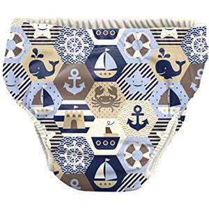 PSS! | Costume Contenitivo Bambino, Pannolino Costumino Neonato, Mare e Piscina, Stampa Sailor Boy, Taglia S, Made in Italy