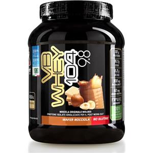 NET Integratori VB WHEY 104 9.8 Optipep - 450g Wafer Nocciola - Proteine Isolate Idrolizzate per via Enzimatica Con EAA e BCAA - Massimizza Sintesi Proteica, Crescita e Mantenimento Muscolare