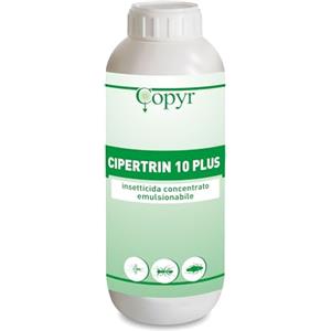 Copyr Cipertrin 10 Plus - Insetticida Antizanzare, Formiche, Scarafaggi e Altri Insetti Striscianti, 1L x 1 Pezzo - Concentrato Emulsionabile Inodore con Cipermetrina, Effetto Residuale