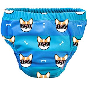 PSS! | Costume Contenitivo Bambino, Pannolino Costumino Neonato, Mare e Piscina, Stampa Cool Dog, Taglia S, Made in Italy