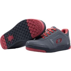 O'NEAL | Scarpe da Mountain Bike | MTB MX | Vegan | Equilibrio tra Grip e riposizionamento del Piede | Scarpa V.22 con Pedale Piatto a Spillo | Adulto | Grigio Rosso | 46