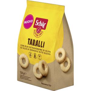 Schär Taralli 120g - Snack Salato Senza Glutine con Olio Extravergine di Oliva e Ricco di Fibre