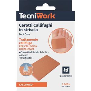 Tecniwork Cerotti Callifughi in Striscia - Confezione da 2 Pezzi, Ipoallergenici e Ritagliabili