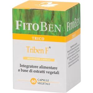 FITOBEN Triben F - Integratore Alimentare per il Benessere di Unghie e Capelli, Specifico per Donne, 60 Capsule