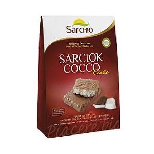 SARCHIO Sarciok Cocco Exotic - Barretta al Cocco Ricoperta di Cioccolato al Latte, 90 g, Senza Glutine