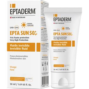 UNIKA LABS Epta Sun 50 Fluido Invisibile Viso 40 ml - Protezione SPF 50 per pelli intolleranti al sole