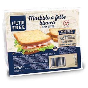 NUTRIFREE Pane Morbido a Fette Bianco 165 g - Senza Glutine, Senza Lattosio, Senza Olio di Palma