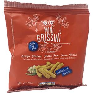 HAPPY FARM Mini Grissini Ceci/Rosmarino Senza Glutine 30 g - Snack Croccante dal Gusto Intenso