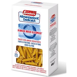 MOLINO SPADONI Penne Basso Indice Glicemico Senza Glutine 400g - Pasta con Amido Resistente, Ricca di Proteine e Fibre