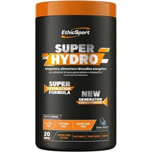 Ethicsport SuperHydro 500g - Integratore Idrosalino Energetico con Carboidrati e Vitamine B e C