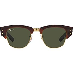 Ray-Ban Occhiali da sole unisex MEGA CLUBMASTER RB 0316S Tortoise/Green 53/21/145, Tartaruga/Verde, 53/21/145
