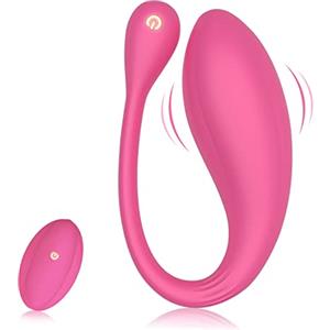 AL'OFA Vibratori Controllo Remoto, Punto G Vibratori a Distanza per Donna, Potente e Silenzioso, 10 velocità USB Ricarica impermeabile(rosa rossa)