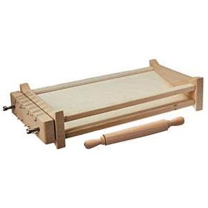 Antech Orso Chef- Chitarra per Pasta Qualità Superiore - Chitarra Spaghetti Fettuccine Tagliatelle Tonnarelli - Chitarrina Abruzzese Con Mattarello Corde In Acciaio Inox - Made In Italy