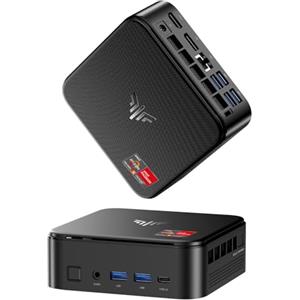 NiPoGi E3B Mini PC di ΑΜD Ryzen 5 7430U (Max 4.3GHz, 6C/12T, migliore di 5500U/5650U/5675U), 16GB RAM/512GB SSD, Mini Desktop Studio, WiFi 6/BT 5.2/4K Triplo Display/VESA Supportato