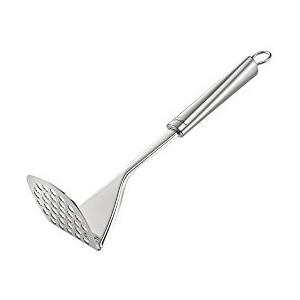 Lagostina - Cucinieri, Spatola Schiacciapatate con Gancio e Manico Ergonomico, Acciaio Inossidabile, 29 cm