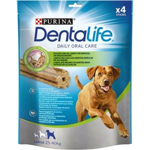 Purina Dentalife Snack Dentale per Cani Taglia Large - 4 Stick da 142 gr, Pulisce i Denti e Riduce Tartaro