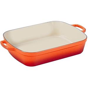 Le Creuset Pirofila rettangolare Evolution in ghisa vetrificata, 37 cm, Arancio, 20184370902422