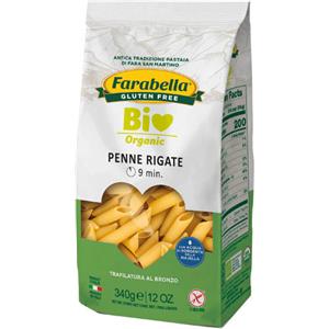 Farabella Bio Penne Rigate Mais-Riso 340g - Pasta Senza Glutine, Biologica e Versatile