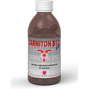 CARNITON B12 - Mangime Complementare per Cani e Gatti, 80 Compresse per Supporto Cardiaco