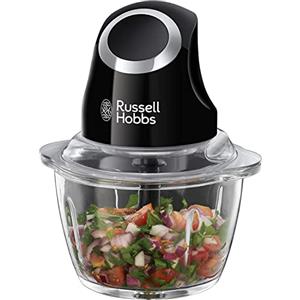 Russell Hobbs Mini Tritatutto, Lama Multiuso in Acciaio Inox, 200 W, 1 L, Nero, 24662-56