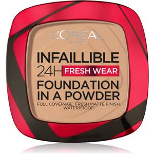 L'Oréal Paris Infaillible 24H Fresh Wear Fondotinta in Polvere 140 Beige Doré - Alta Coprenza, Finish Matte e Leggero