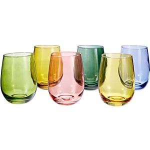 Tognana Tulip, Set 6 Bicchieri cc 400, Vetro, Multicolore