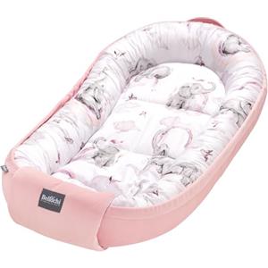 Bellochi Growing in style Bellochi Nido per neonato | Lettino per neonati | 100% cotone | 90 x 60 x 12 cm - con bordi protettivi | 0-9 m | Habarigani