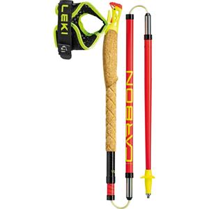 LEKI Ultratrail FX.One - Bastoncini pieghevoli da trail running 115 cm, Rosso/Nero, ultraleggeri con sistema Trail Shark
