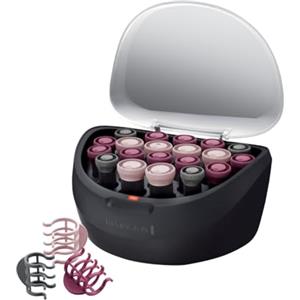 Remington Bigodini Riscaldabili - Interno in cera per un calore più duraturo - Tecnologia ionica per capelli liberi dal crespo, 3 misure: 20 mm, 23 mm, 27 mm, rosa-nero, H5600