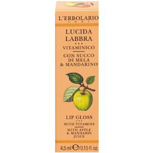 L'Erbolario Lucidalabbra Vitaminico 4,5 ml - Idratante al Succo di Mela e Mandarino con Vitamine C ed E