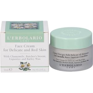 L'Erbolario Crema Viso Lenitiva e Nutriente per Pelli Delicate con Camomilla, Rusco e Liquirizia - 30 ml