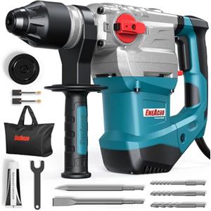 ENEACRO SDS-Plus Martello Perforatore 1500W, Potente Martello Demolitore 7J con Frizione di Sicurezza e Controllo delle Vibrazioni, 4 Funzioni, Inclusi Scalpelli, Punte e Borsa Attrezzi
