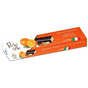 Perle di Sole Torrone Morbido al Gusto di Arancia - Fondente - 150 Gr