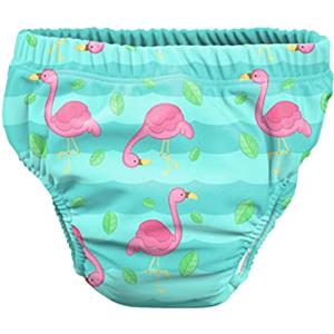 PSS! | Costume Contenitivo Bambino, Pannolino Costumino Neonato, Mare e Piscina, Stampa Pink Flamingo, Taglia L, Made in Italy