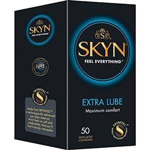 SKYN Preservativi extra lubrificati senza lattice, confezione da 50