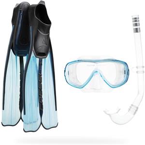 Cressi Rondinella Bag Set Set Pinne, Maschera e Snorkel, Unisex - Adulto, Acquamarina, 39/40
