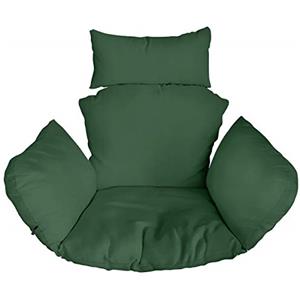 Ferocity Cuscino per Sedia Amaca, Sedia in Rattan Cuscino, Dondolo Sospesa, Cuscino per Sedia con Cuscino per la Testa di, Rivestimento Rimovibile, con Lacci attaccati, Verde [114]